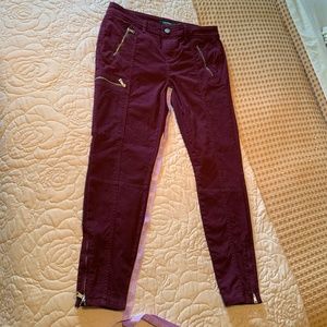 Like new 🍒Lauren Ralph Lauren Pants size 8 Burgundy Cotton blend